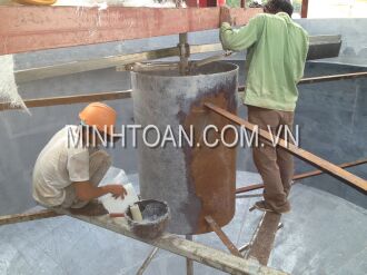 PHỦ COMPOSITE CHỐNG ĂN MÒN TRÊN NỀN SẮT CỦA BỒN LẮNG
