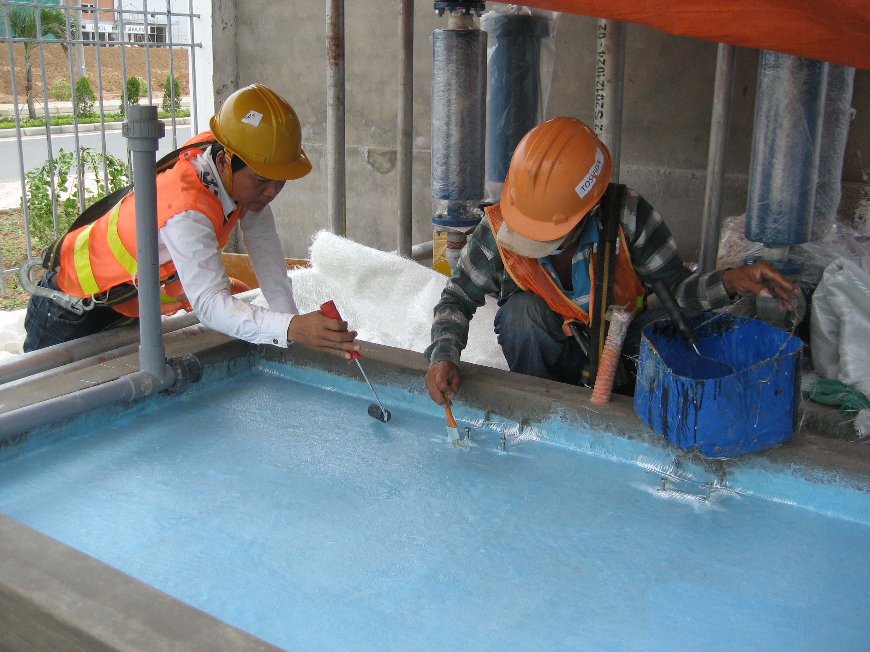 Minh Toàn FRP thi công bọc phủ Composite cho nhà máy Takara Belmont Nhật Bản